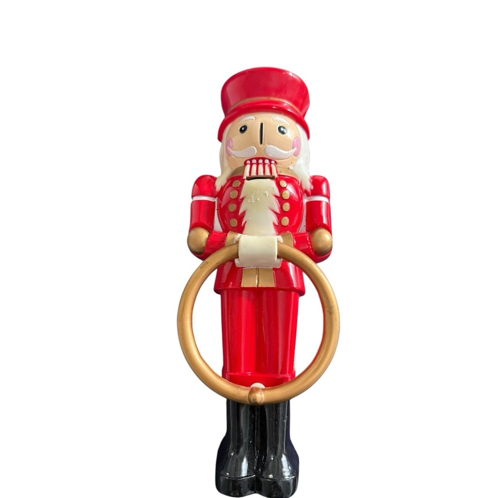 Vintage‎ Nutcracker Wall Mounted Towel Holder Ring Christmas Holiday Decor Red